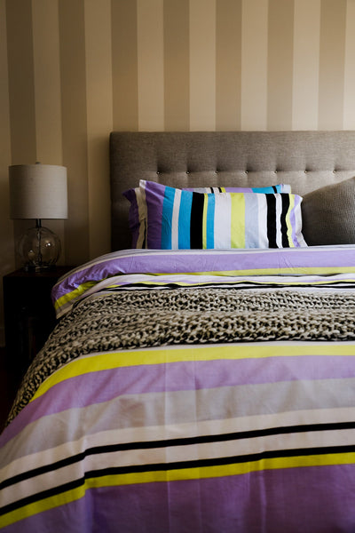 Antigua Queen Size Reversible Cotton 6 pc Duvet Cover Set