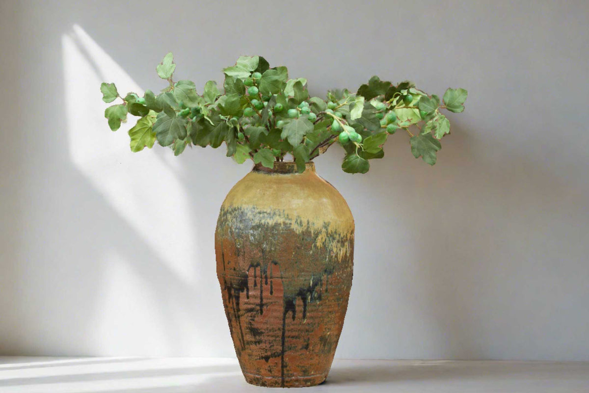 Antique Chinese Celadon Wine Earthenware Jar