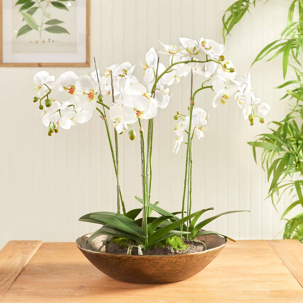 Antique Brass Decorative Bowl with Organic Rim