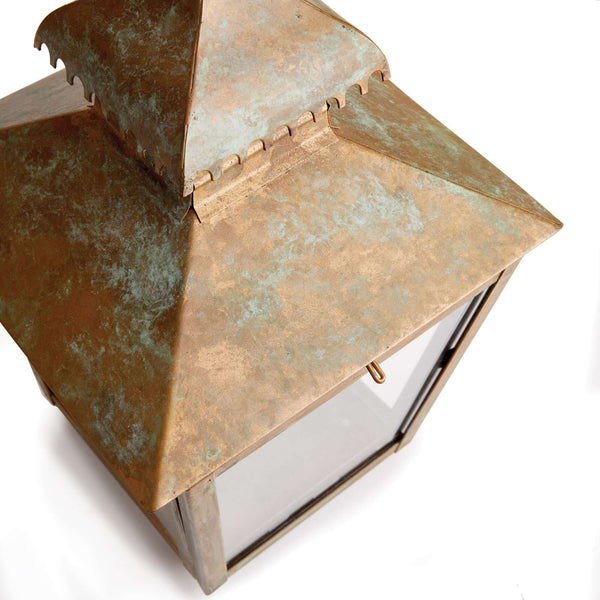 Antique Copper Pagoda Lantern with Weathered Patina