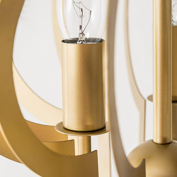 Antique Gold Leaf Lantern Chandelier 12.2