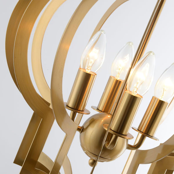 Antique Gold Leaf Lantern Chandelier 12.2