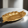 Antique Gold Leaf Shaped Accent Tray