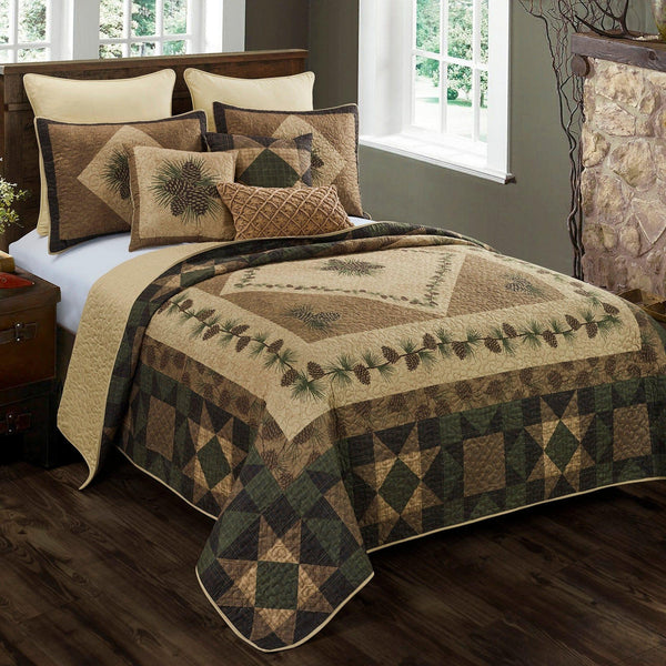 Antique Pine Cone Quilt Set - Gifts for You 'n Me