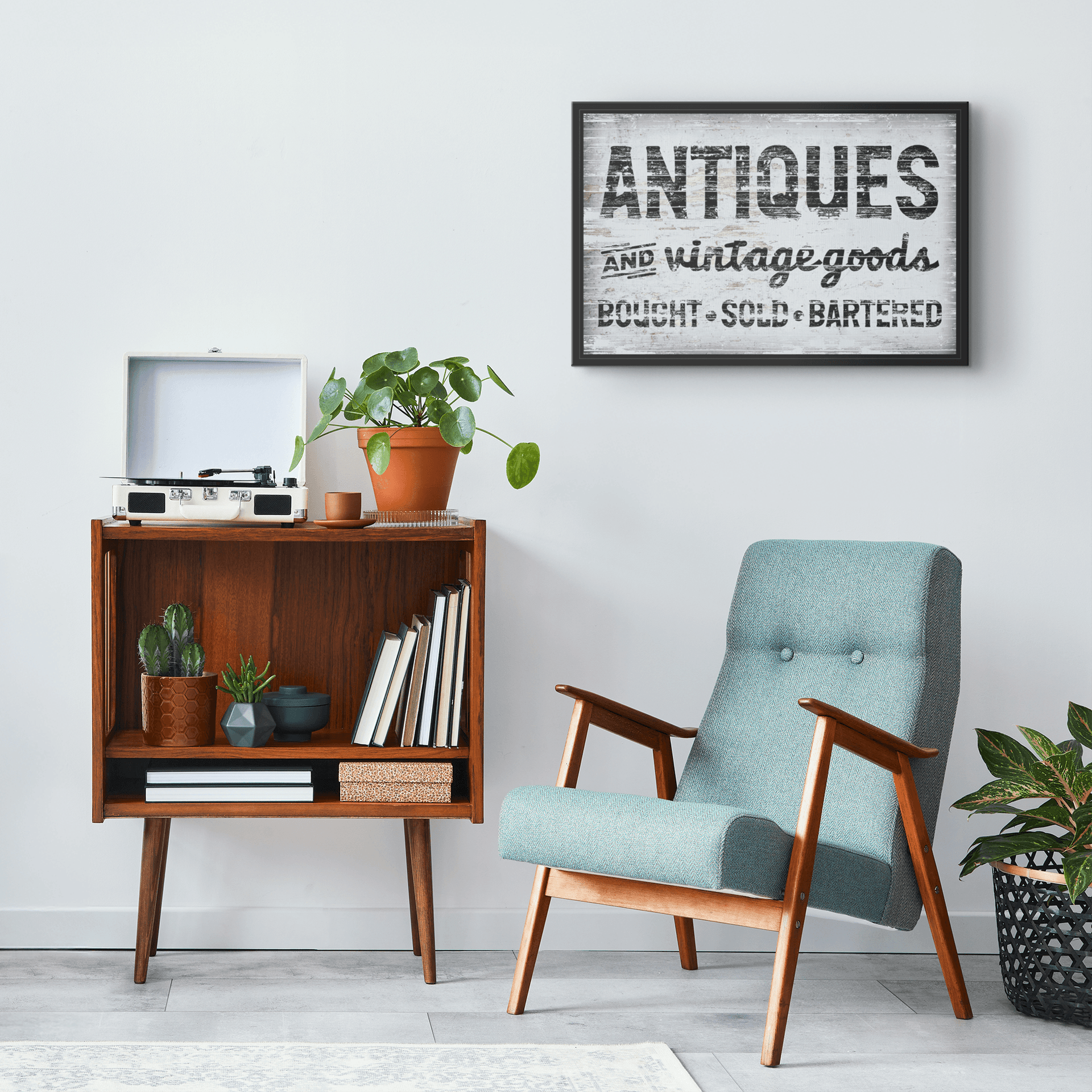 Antiques & Vintage Goods Wrapped Canvas Wall Art – 36