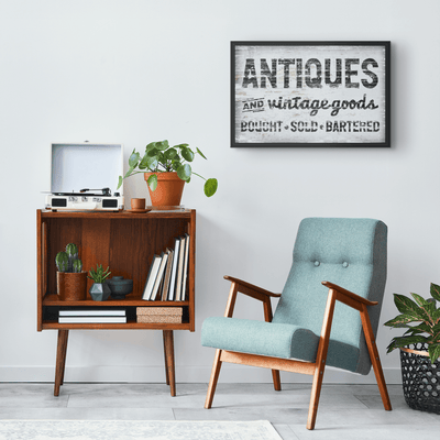 Antiques & Vintage Goods Wrapped Canvas Wall Art – 36