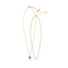 Heart-Shaped Turquoise Necklace with Gemstones - Heart with Turquoise dots