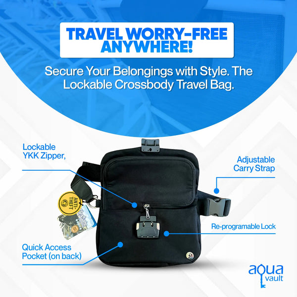 Lockable Anti-Theft Crossbody Bag for Travel