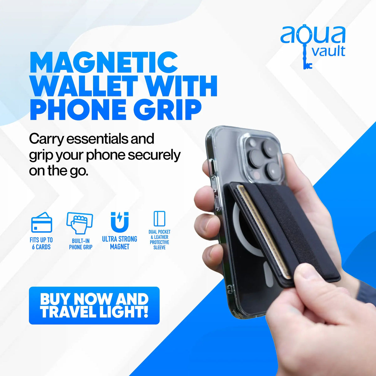 Ultra-Thin MagSafe Wallet with Phone Grip