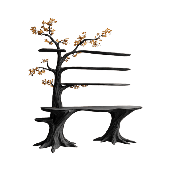 Arbelle Solid Wood Console Table with Shelves