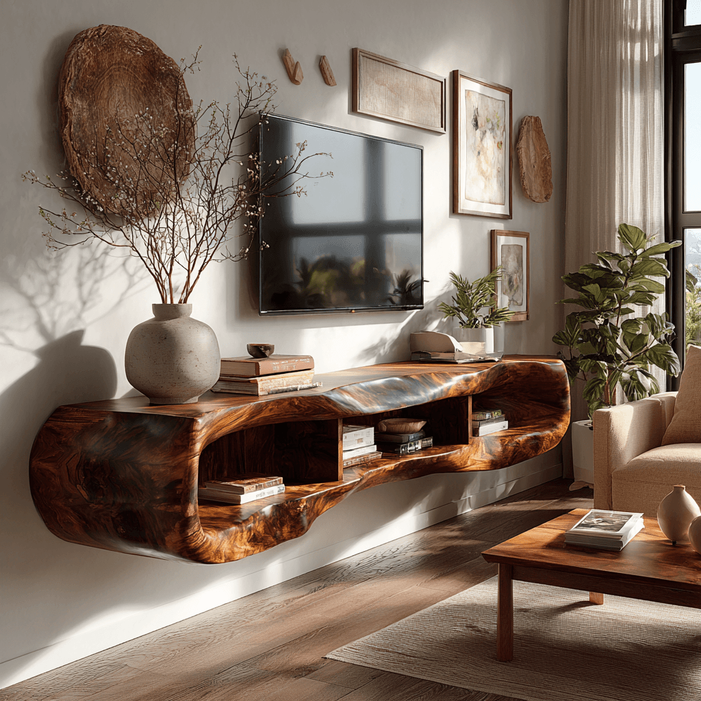 Arborcrest Sculpted Solid Wood TV Console