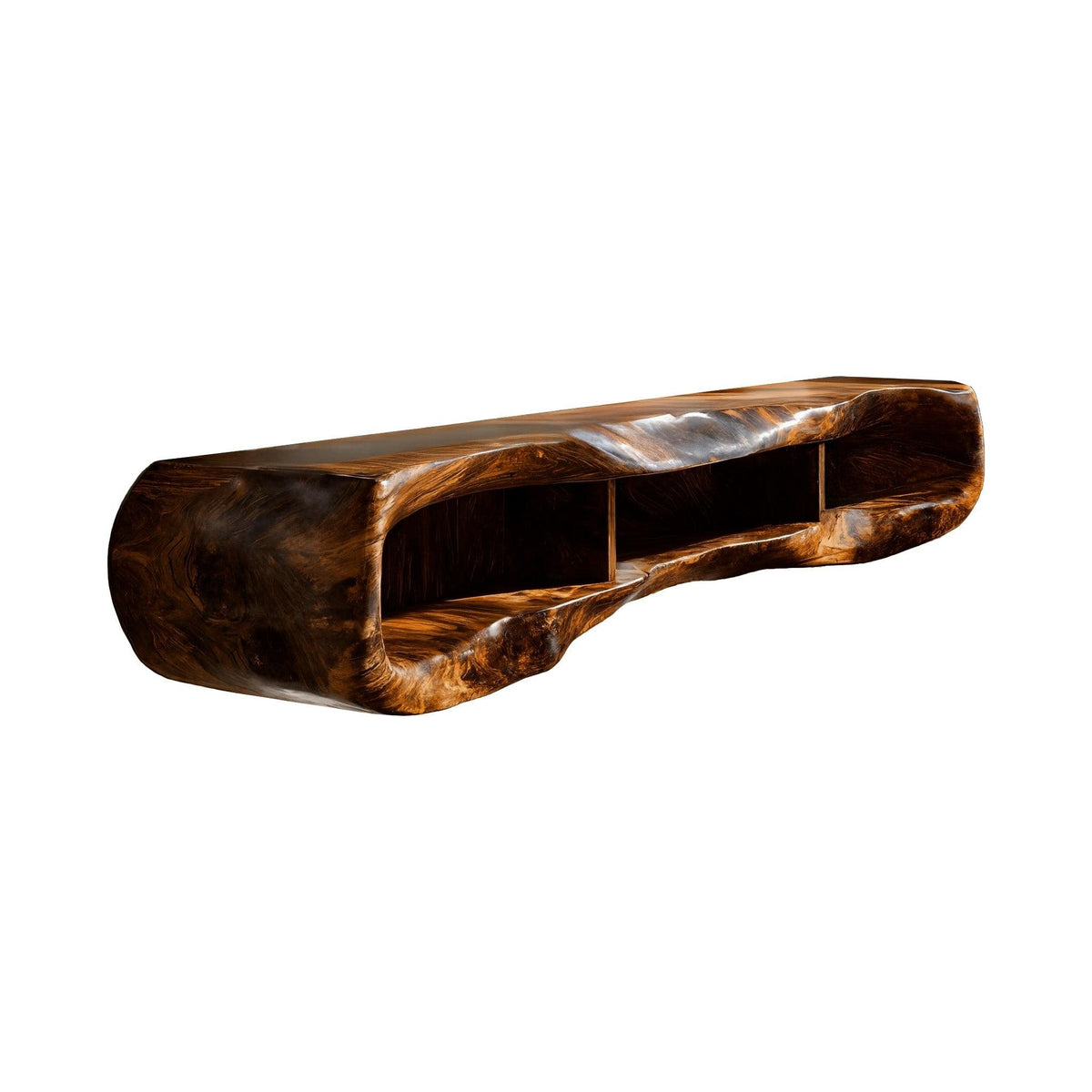 Arborcrest Sculpted Solid Wood TV Console