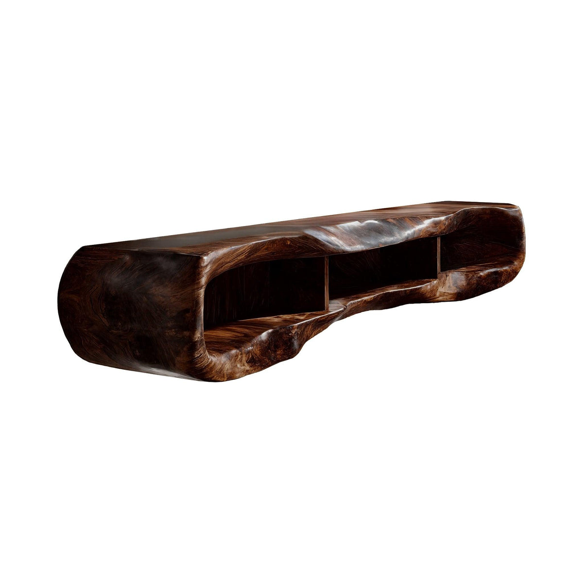 Arborcrest Sculpted Solid Wood TV Console