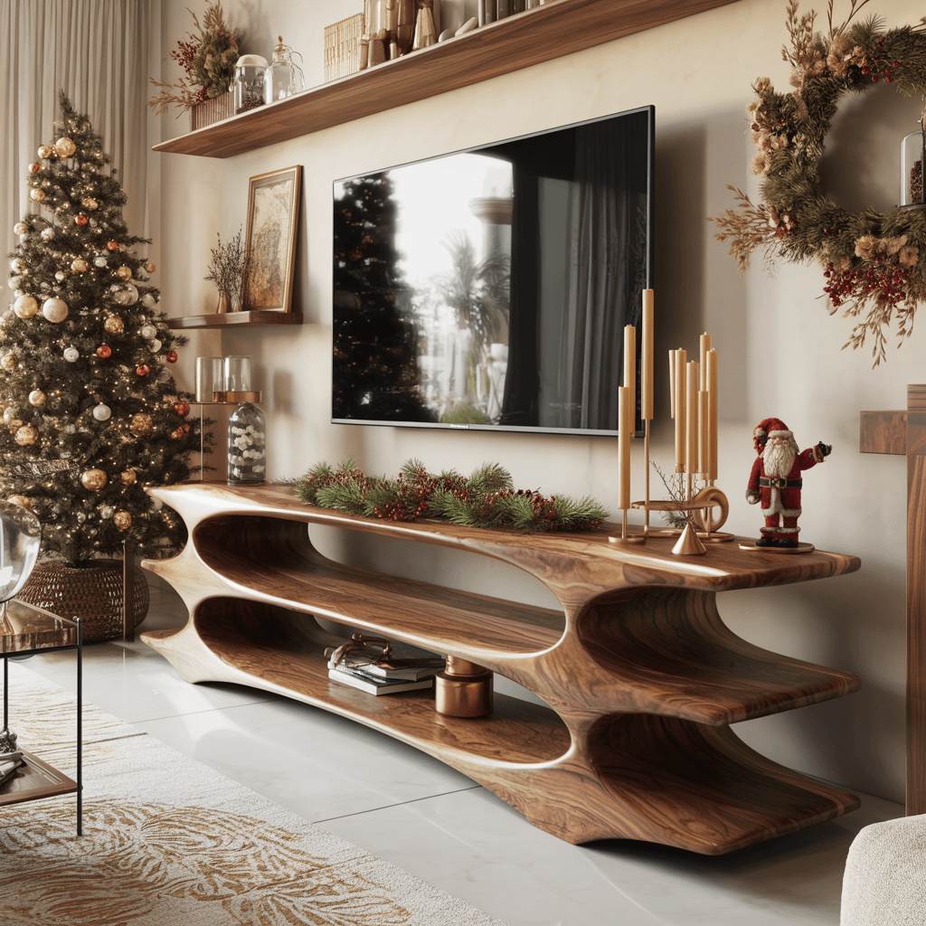 Arborcrest Triplewave Solid Wood TV Console