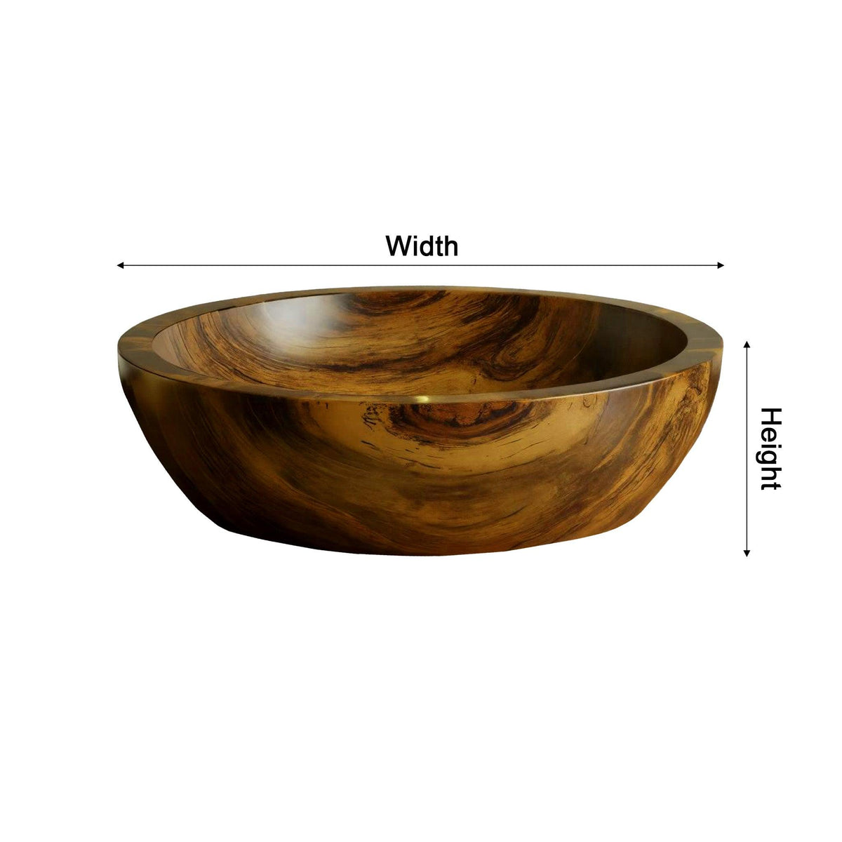 Arborflow Solid Wood Round Vessel Sink