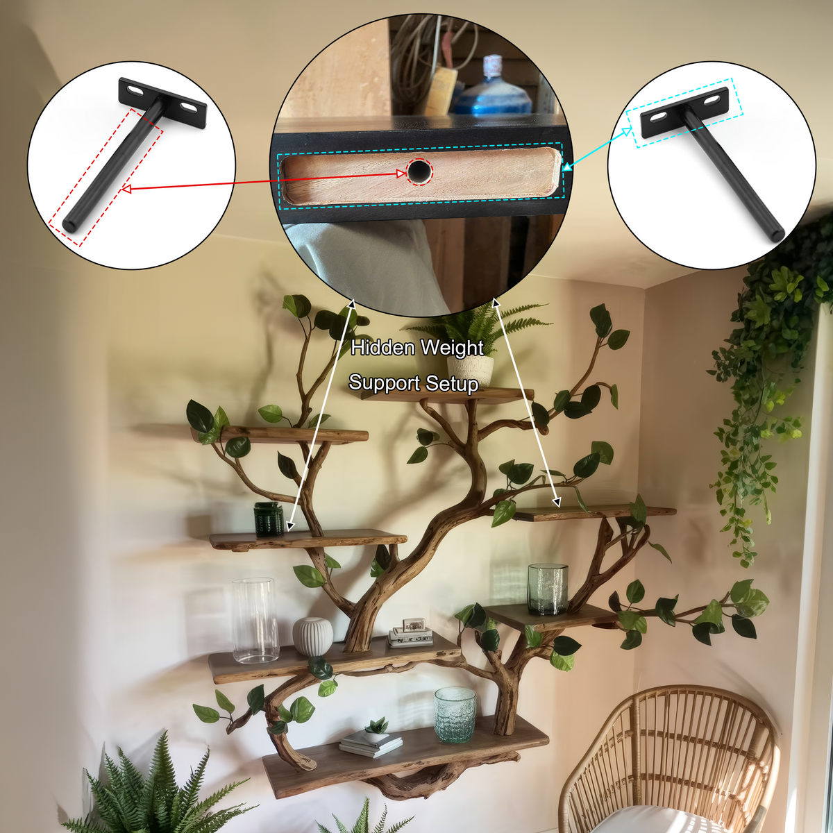 Arboris Botanical Handcrafted Tree Bookshelf