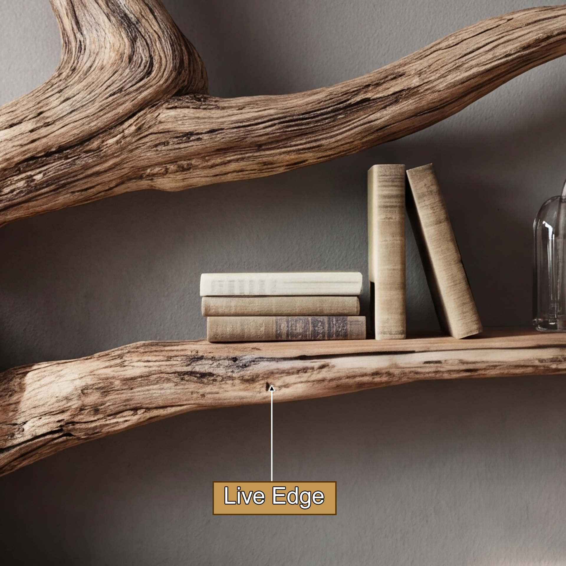 Arboris Drift Natural Wood Tree Bookshelf