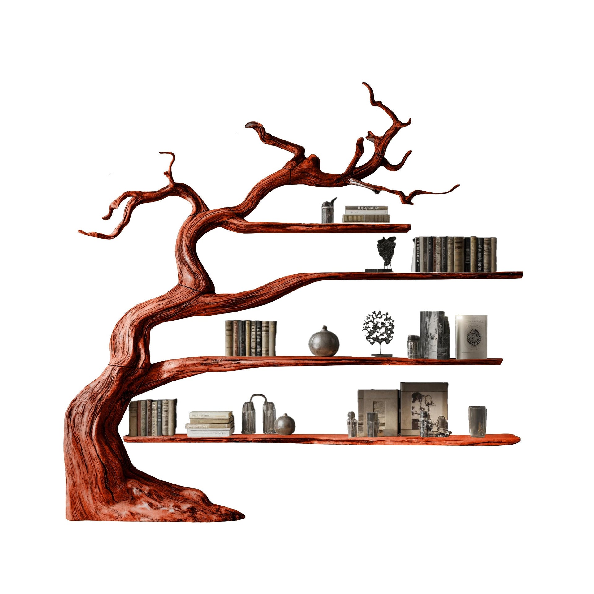 Arboris Drift Natural Wood Tree Bookshelf
