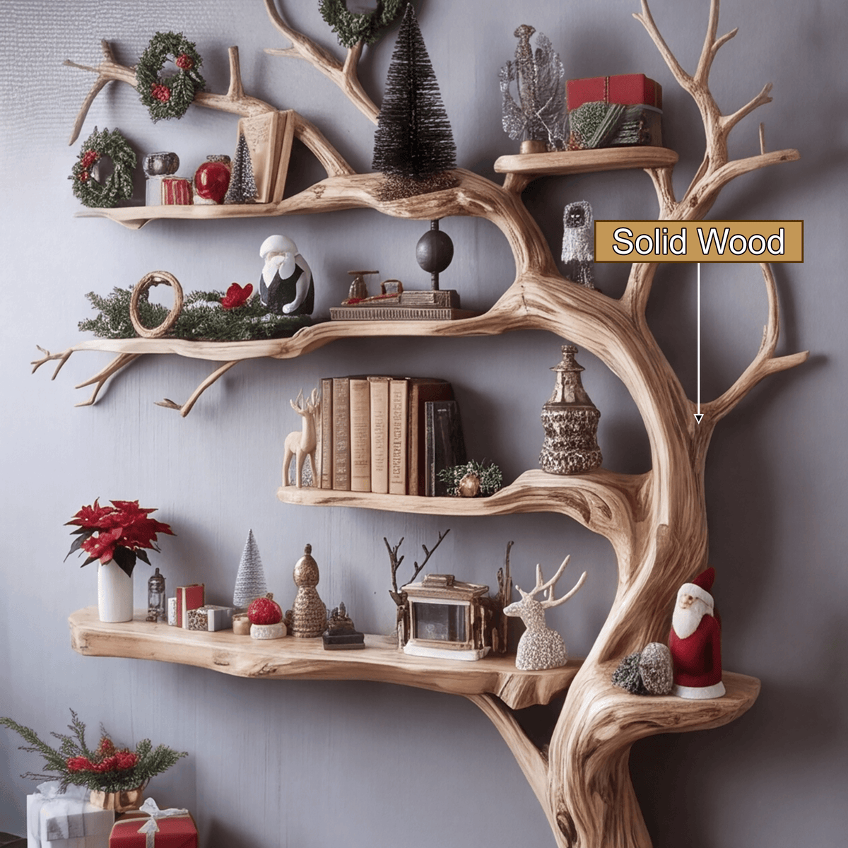 Arboris Eve Handcrafted Wood Tree Bookshelf