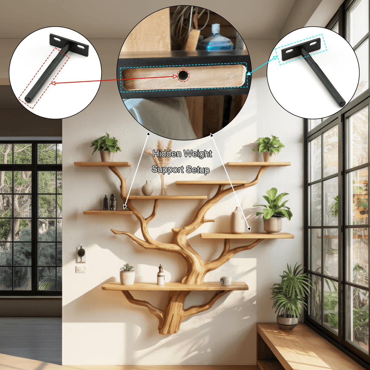 Arboris Flow-Branch Sculptural Tree Bookshelf