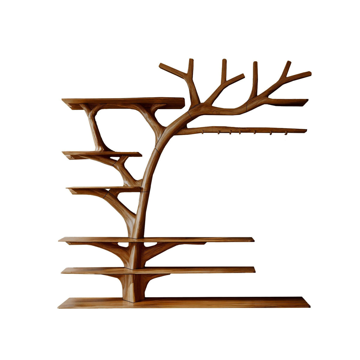 Arboris Flow Tree-Shaped Solid Wood Entryway Organizer