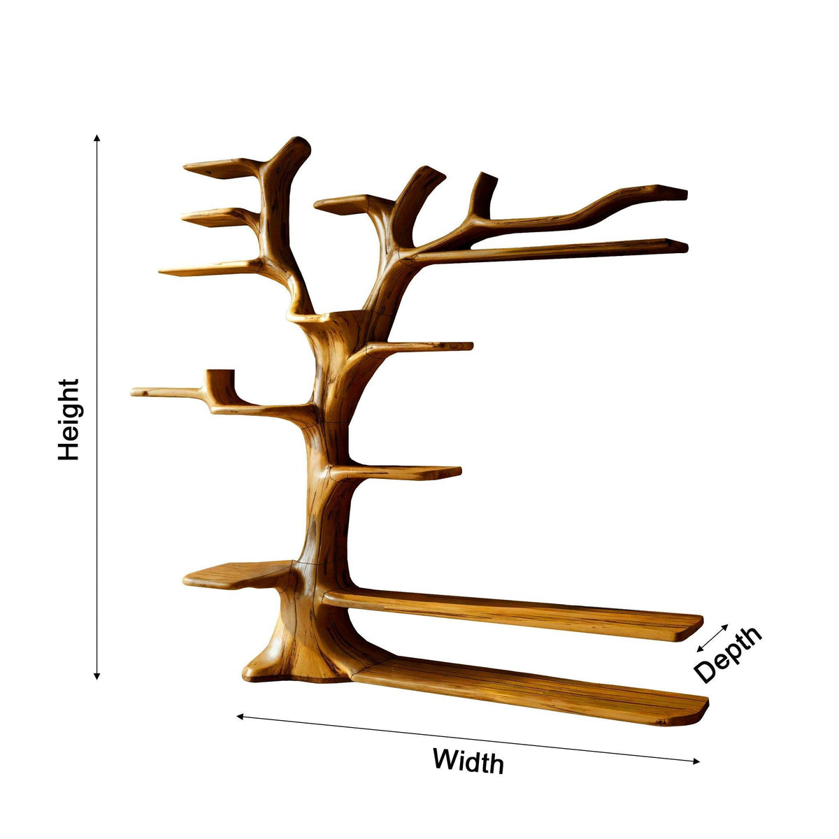 Arboris Halo Tree-Shaped Solid Wood Entryway Organizer
