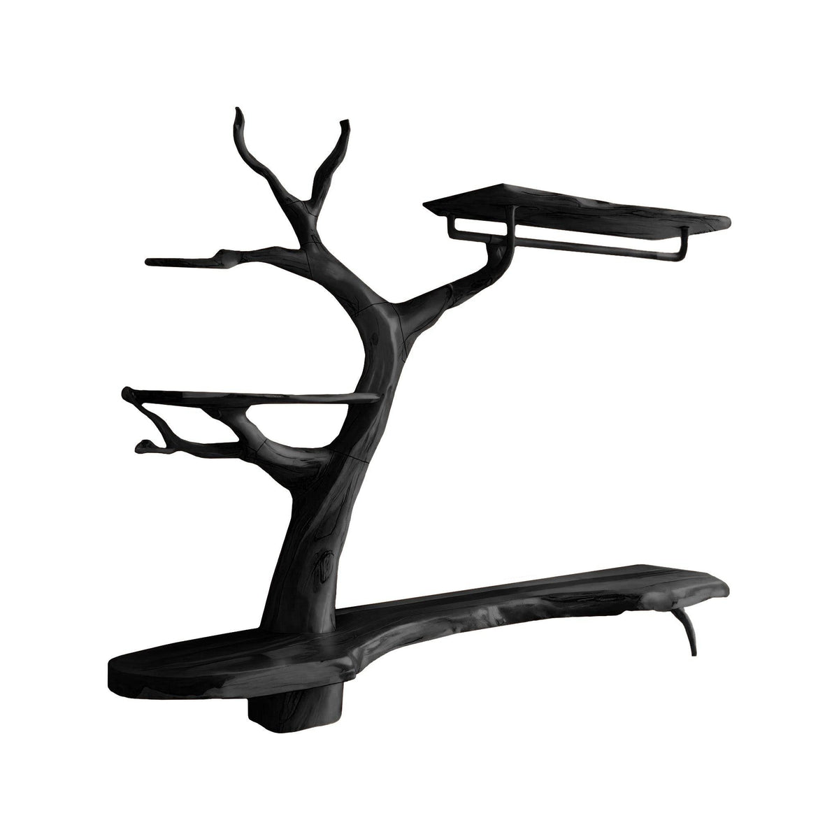 Arboris Haven Tree-Shaped Solid Wood Entryway Organizer