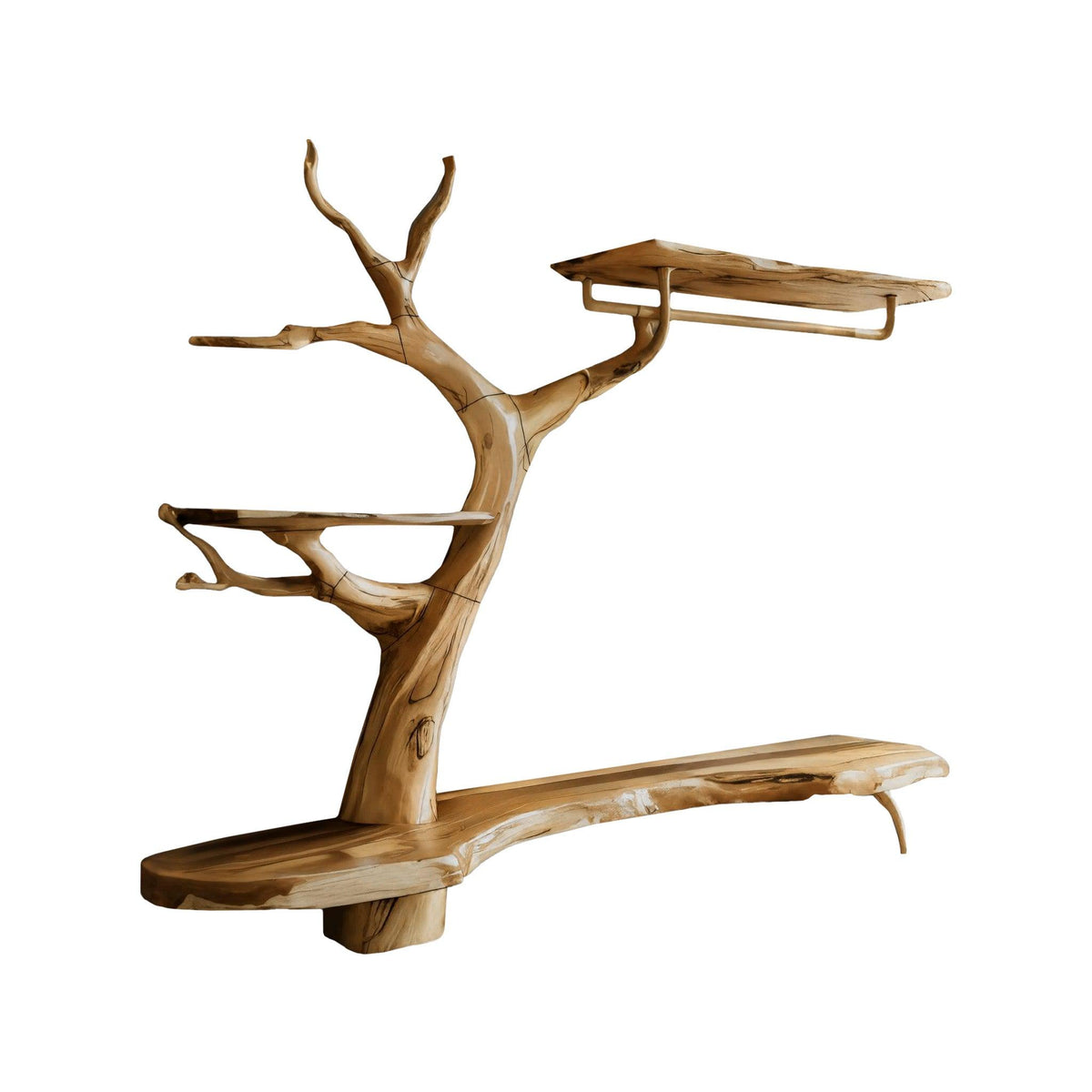 Arboris Haven Tree-Shaped Solid Wood Entryway Organizer