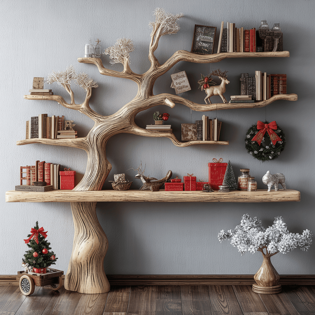 Arboris Lumen Wooden Tree Bookshelf