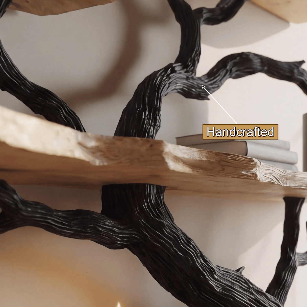 Arboris Noir Solid Wood Tree Bookshelf