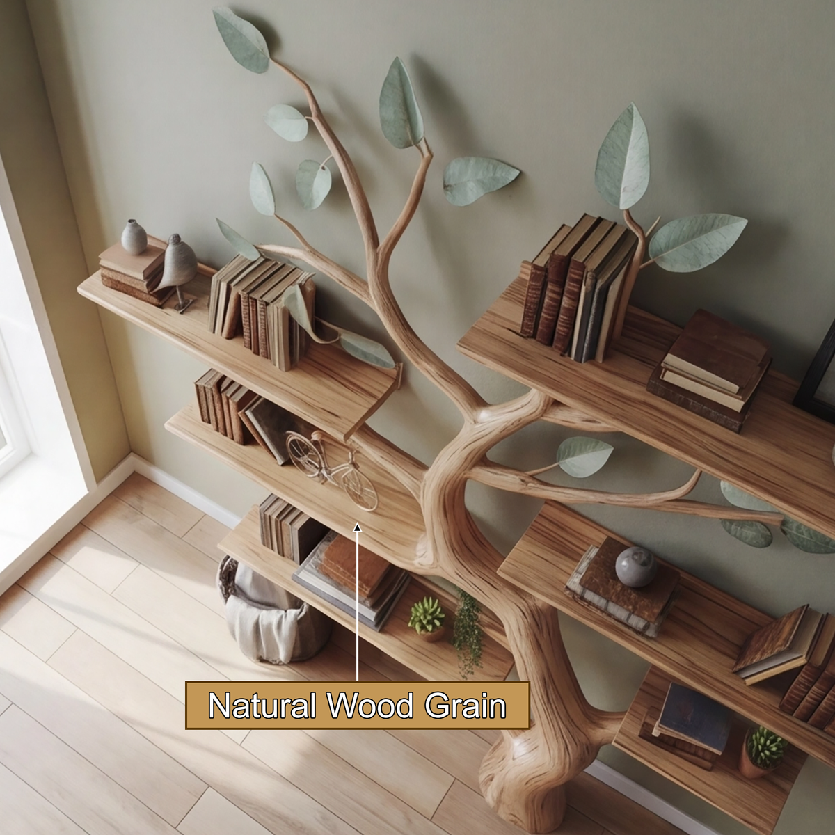 Arborleaf Sculpted Solid Wood Tree Bookshelf