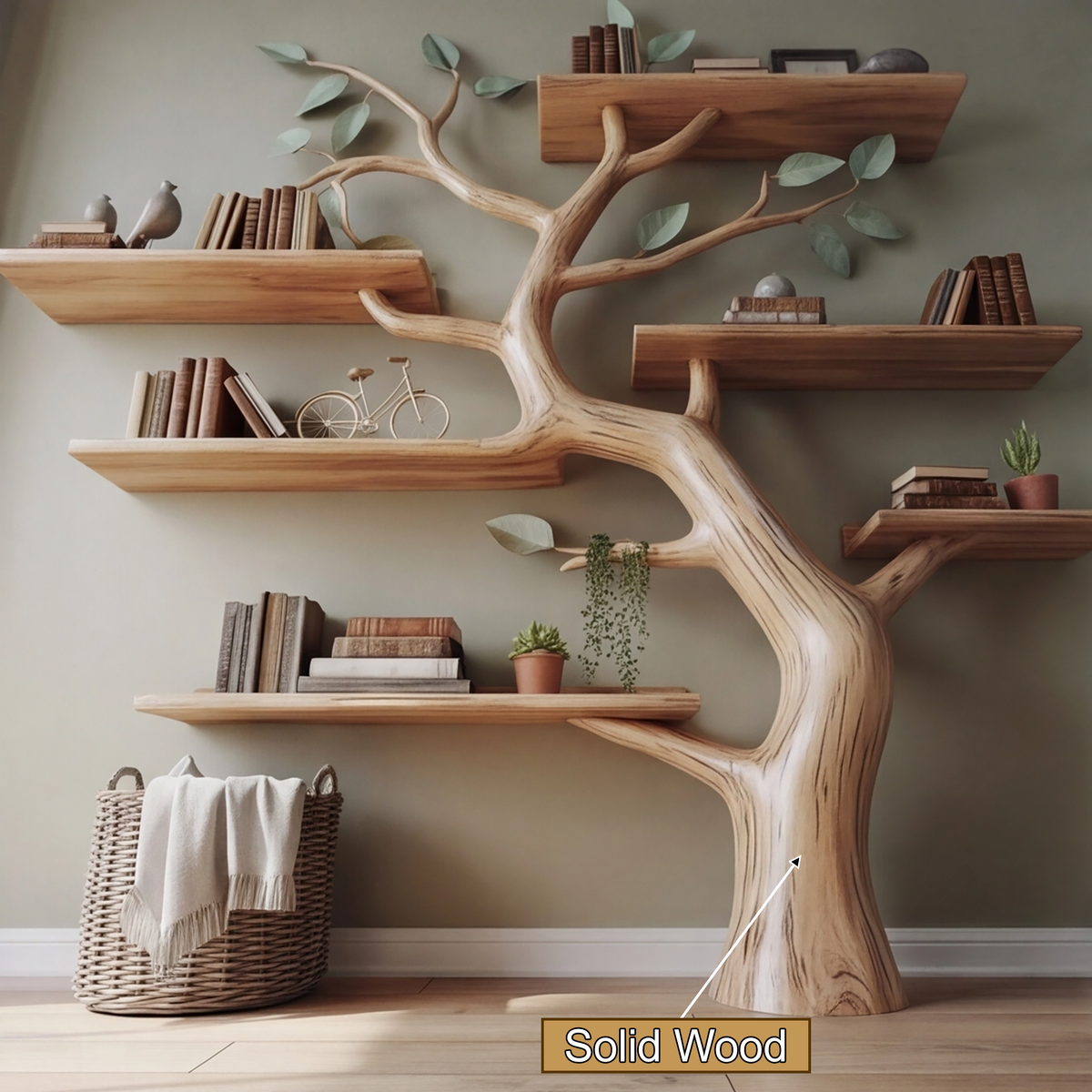 Arborleaf Sculpted Solid Wood Tree Bookshelf