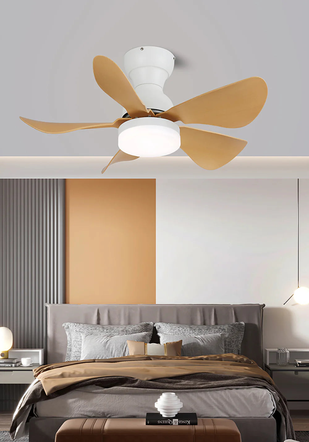 Arilia Small Blade Ceiling Fan Light