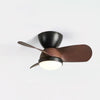 Arilia Ceiling Fan Light - Black & Walnut Color & D 24″ x H 10.2″ / Warm Light