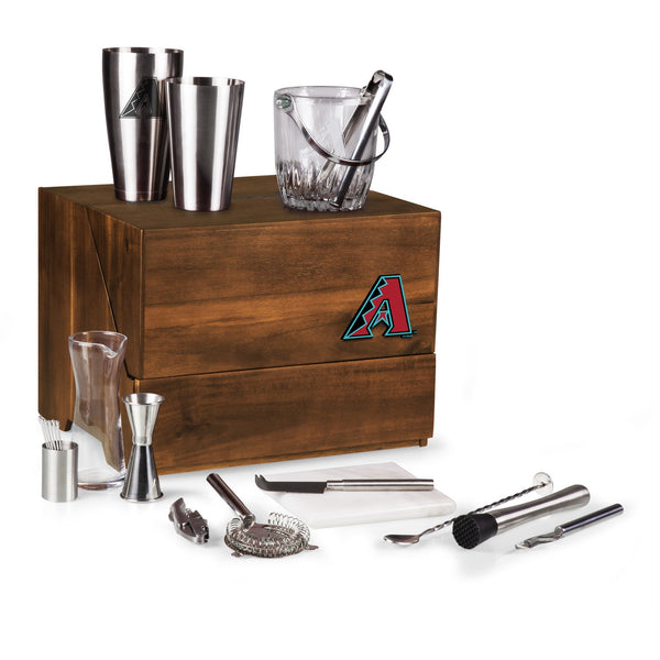 Arizona Diamondbacks - Madison Acacia Tabletop Bar Set Picnic Time Family of Brands