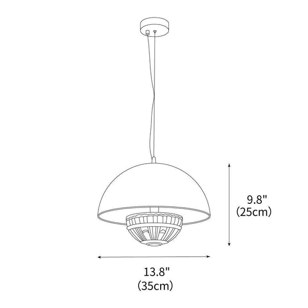 Art Flying Saucer Pendant Lamp 13.8
