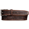 The Wayfarer Belt - Brown Classic Western Embossed 100% Full Grain Leather Belt