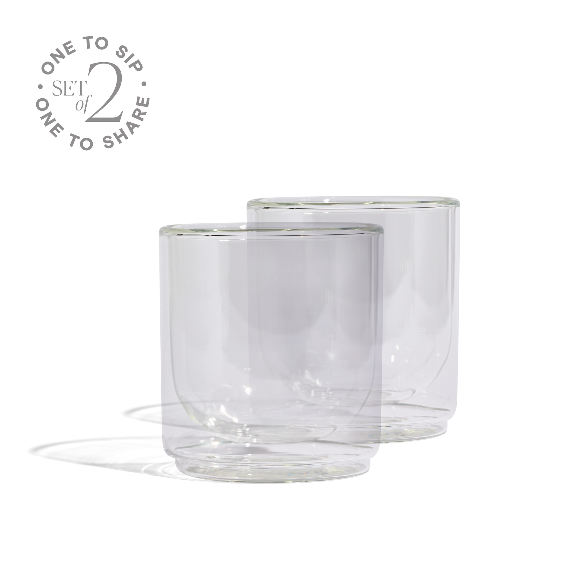Cove 10oz Glass Tumbler - Set of 2 - Clear