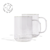 Cove 12oz Glass Mug - Set of 2 - Clear