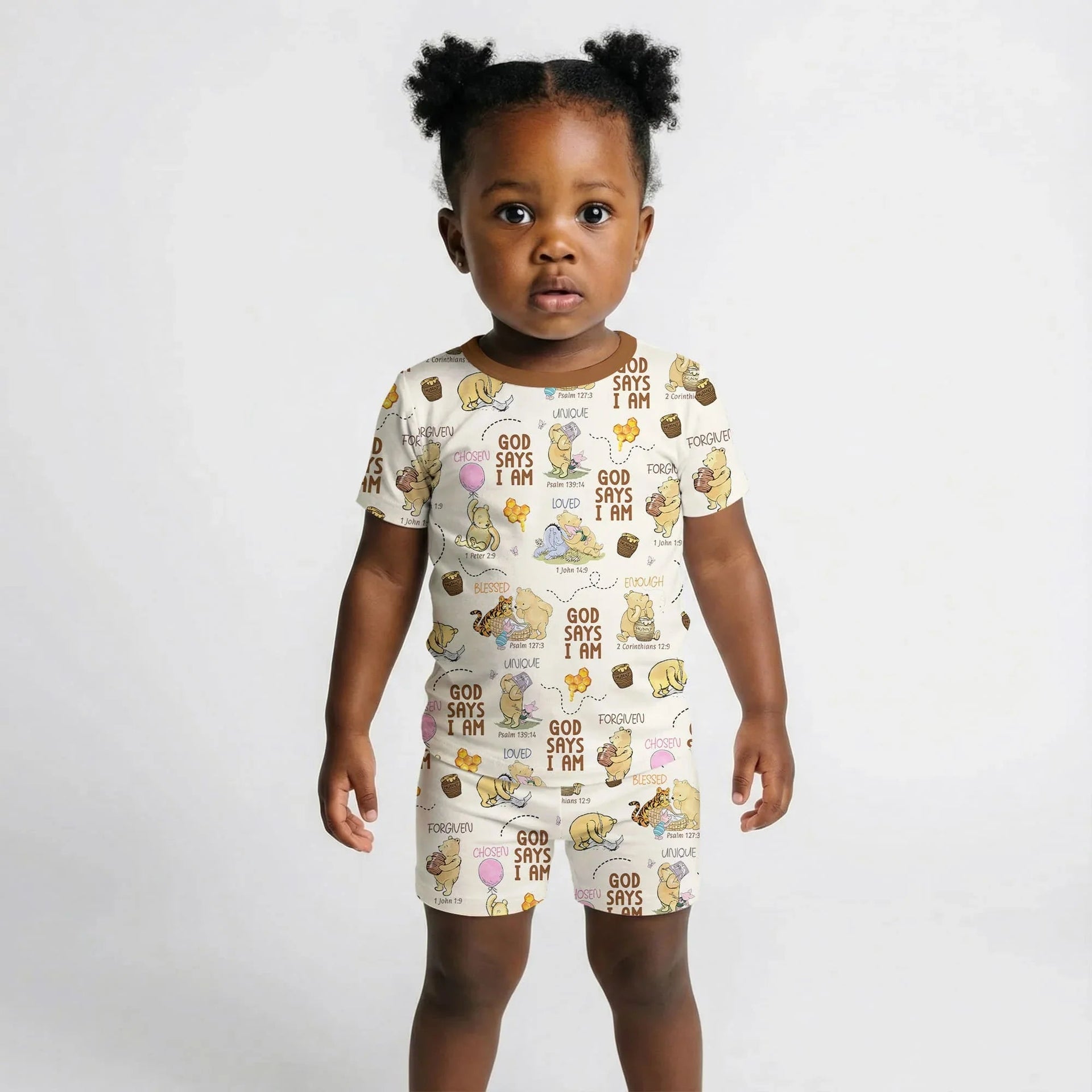 God Says I Am – Little Blessings Short Sleeve Shorts Pajama Set