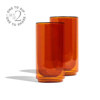 Cove 16oz Glass Pint - Set of 2 - Amber