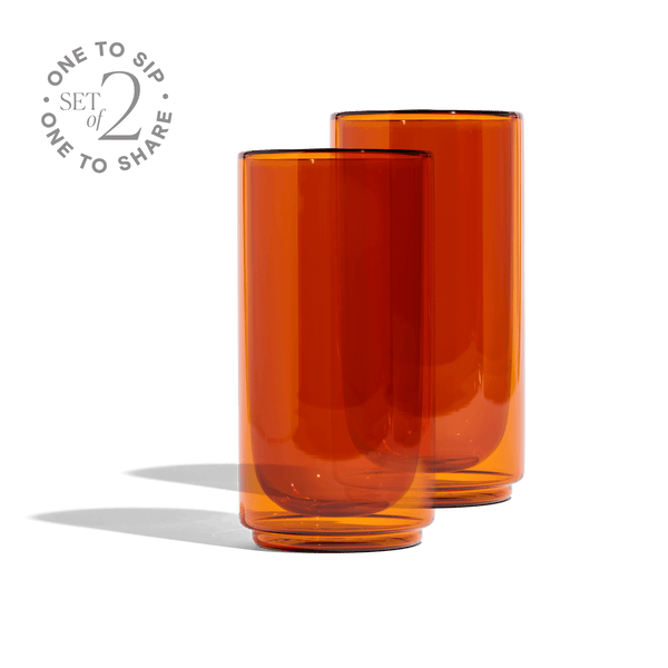 Cove 16oz Glass Pint - Set of 2 - Amber