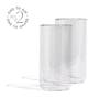 Cove 16oz Glass Pint - Set of 2 - Clear