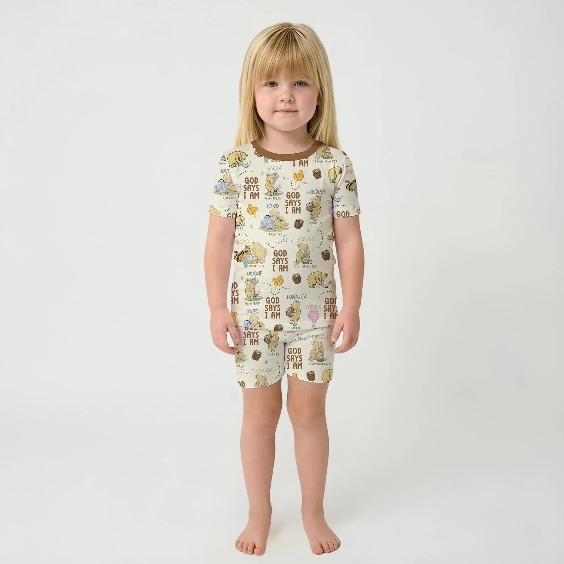 God Says I Am – Little Blessings Short Sleeve Shorts Pajama Set