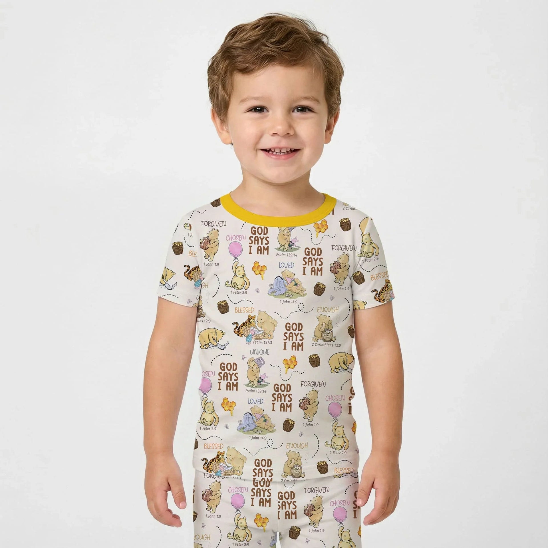 God Says I Am – Little Blessings Short Sleeve Shorts Pajama Set