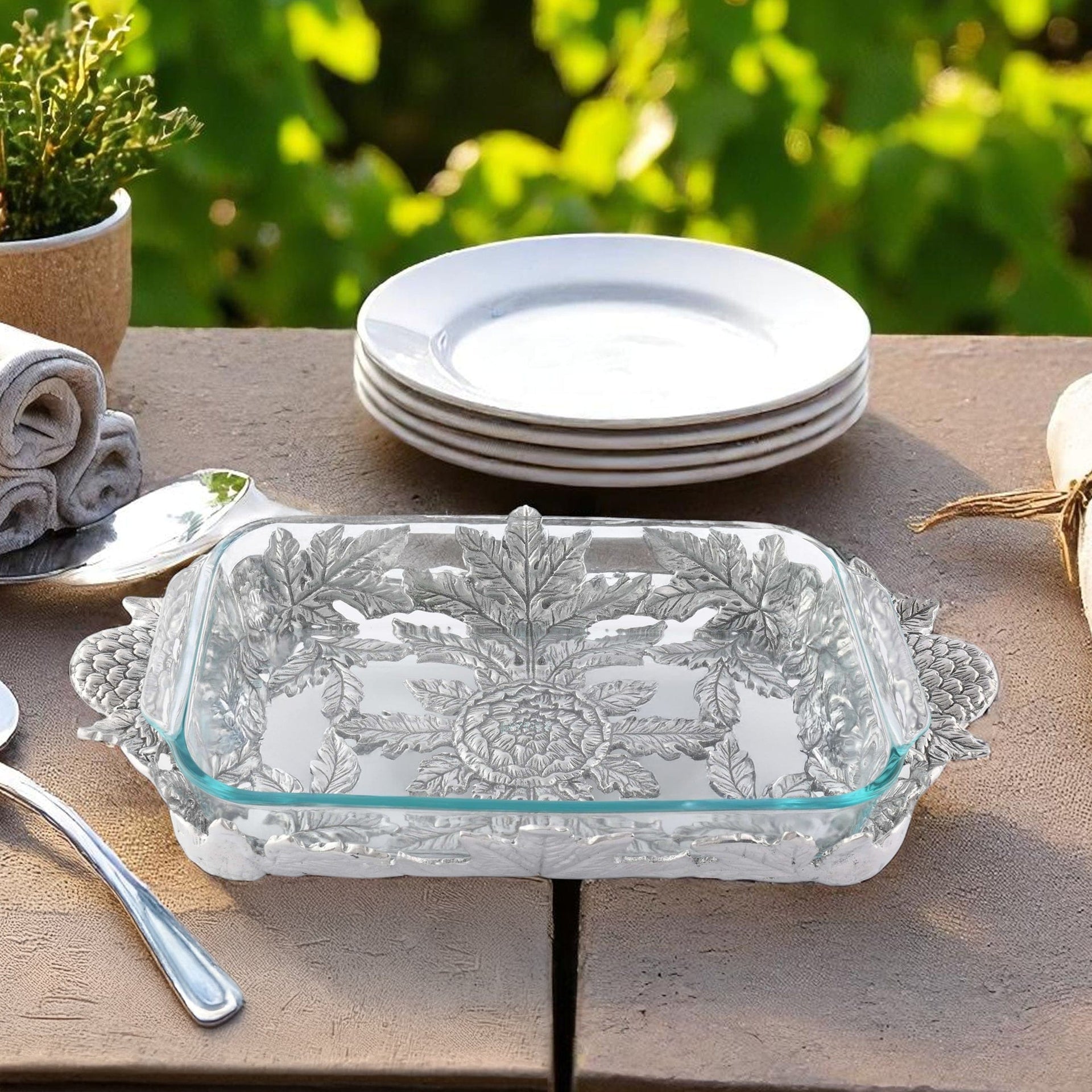 Artichoke Pyrex Holder 3qt