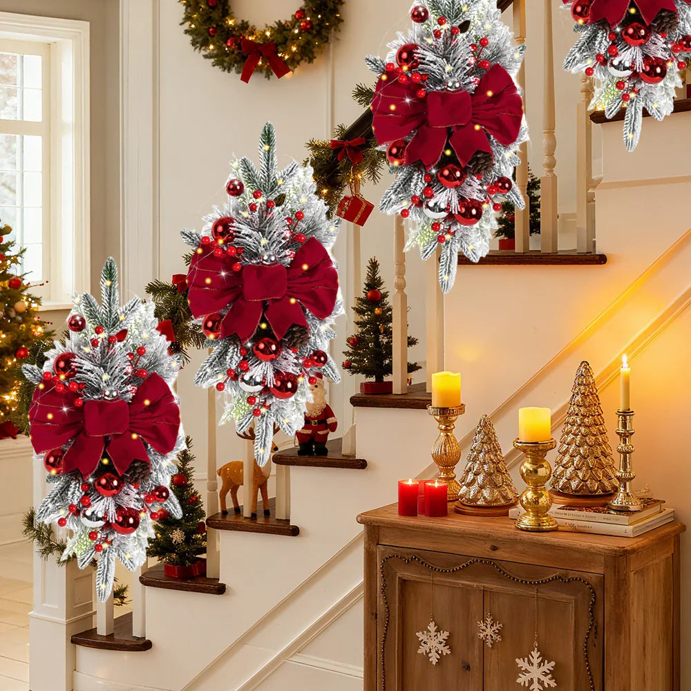 Artificial Christmas Wreath 60cm Non-Luminous Staircase Hanging Decoration