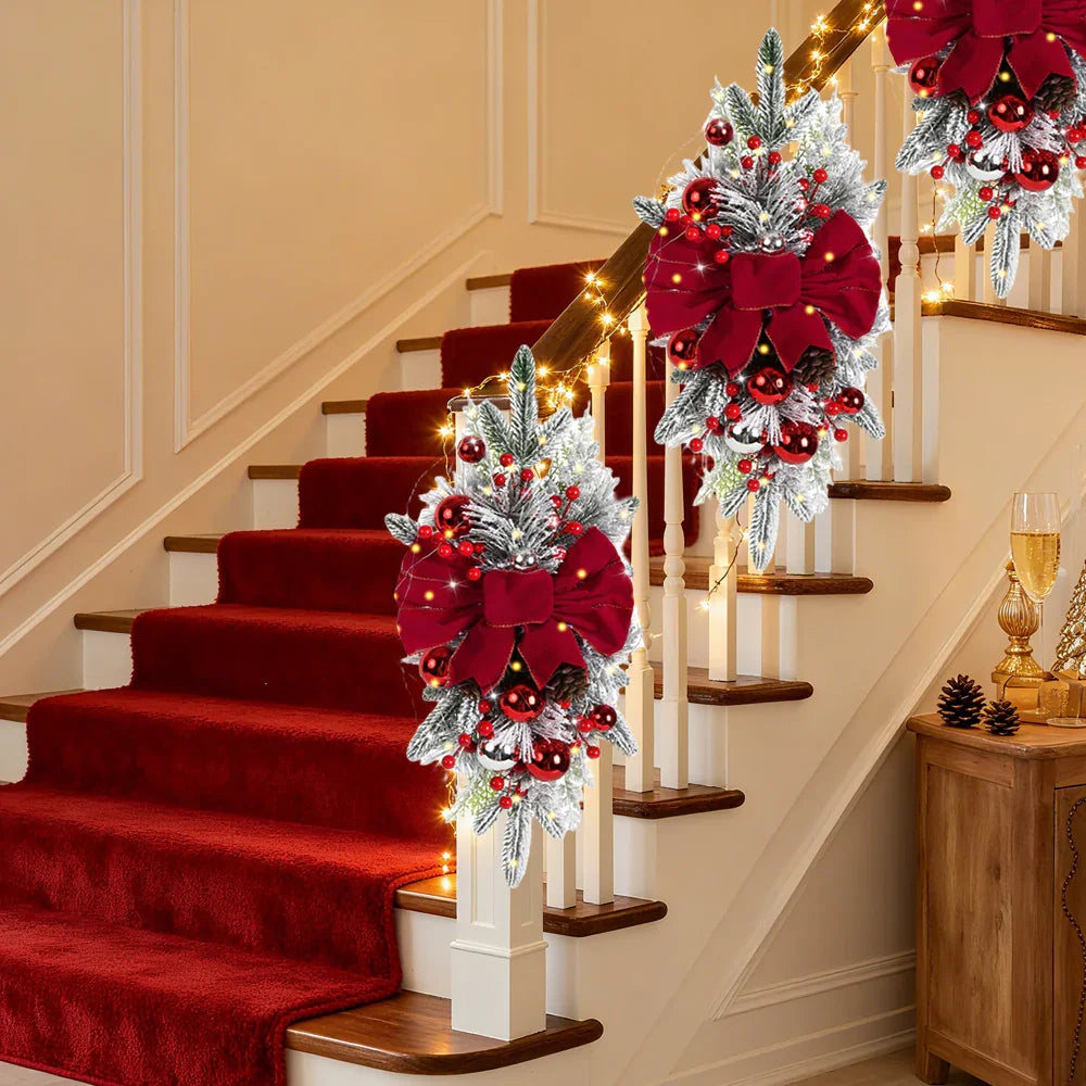 Artificial Christmas Wreath 60cm Non-Luminous Staircase Hanging Decoration