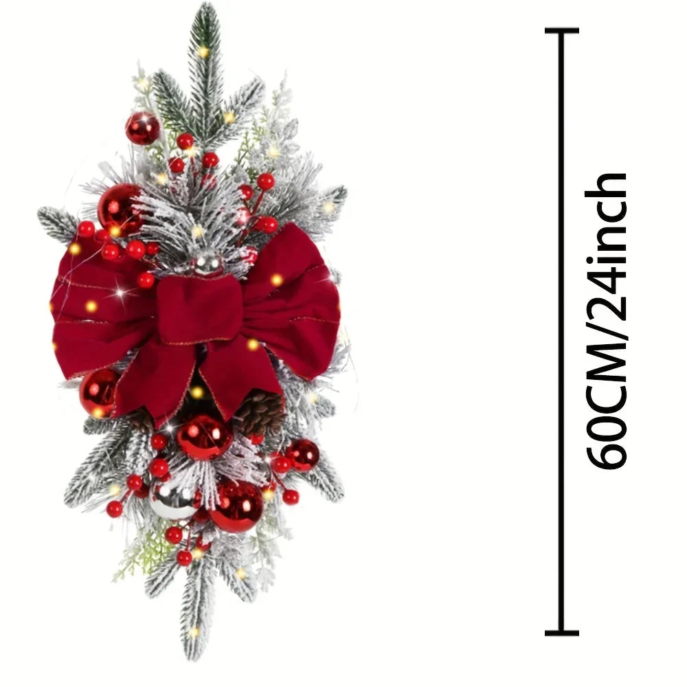 Artificial Christmas Wreath 60cm Non-Luminous Staircase Hanging Decoration