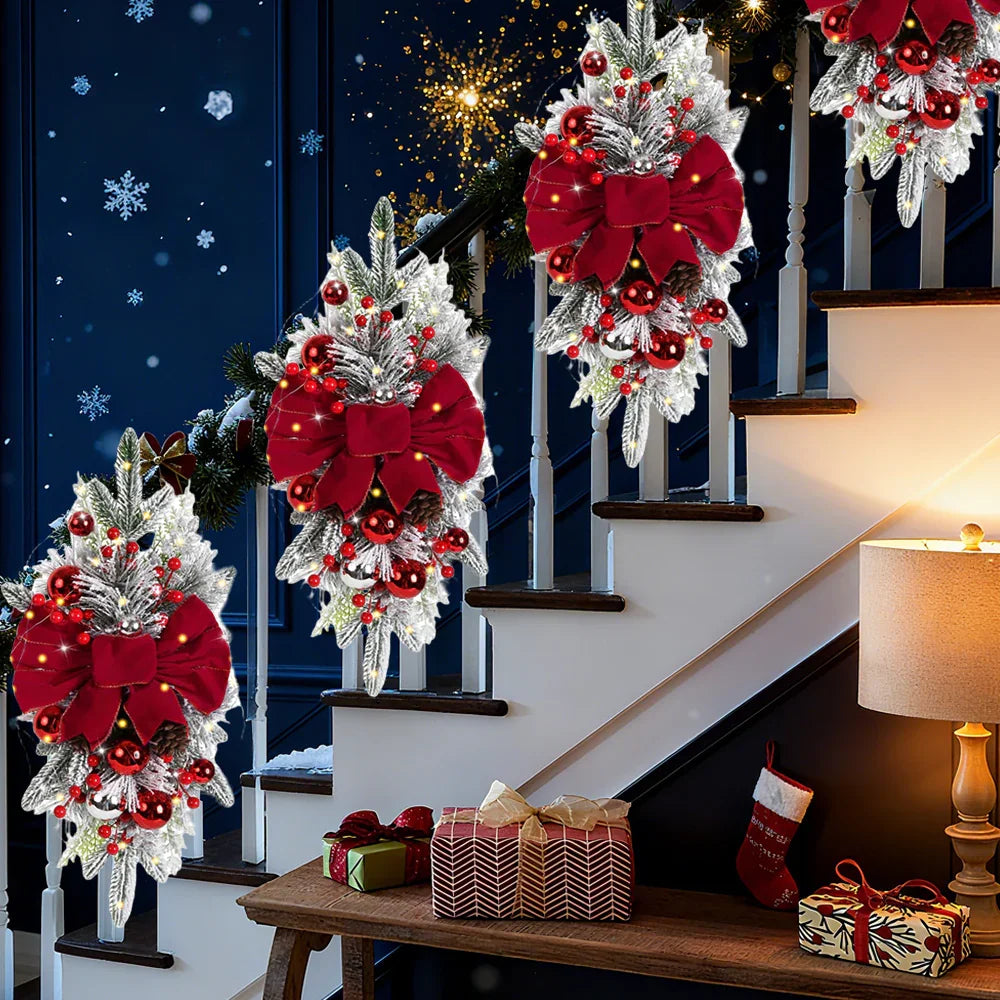 Artificial Christmas Wreath 60cm Non-Luminous Staircase Hanging Decoration